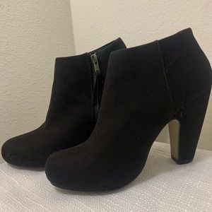 black booties. Size 7